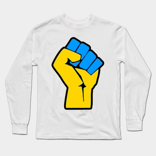 Ukraine Support Long Sleeve T-Shirt by IwanBeenk